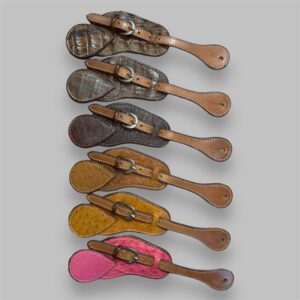 Correia de Espora Gota Exótico PHCE014 - couro de avestruz